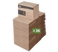 Carton expédition - Pack and Move Lot 36 - Taille L - 25 x 38 x 20 cm - Carton renforcé - 20 KG max