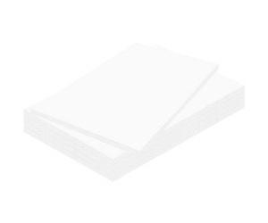 Carton plume, 500 x 700 mm, épaisseur: 10 mm, blanc