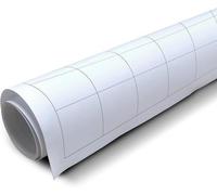 Carton quadrillé - Papier à dessin grand format avec quadrillage de 2 pouces - 36 x 120 pouces, noir