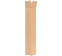 Cartons carrés d'expédition, dimensions 665 x 110 x 110 mm, couleur marron, lot de 10
