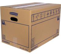 Cartons de déménagement avec poignées, lot de 10, capacité de 32 litres, couleur marron, dimensions 43x30x25 cm