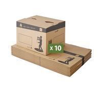 Cartons de déménagement - PACK AND MOVE - Lot de 10 - 60x50x40cm - Charge max 30KG - Certifiés FSC 70%