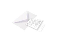 Cartons d'invitation - Petite Ballerine - 8 pièces - Avec enveloppes - Blanc - Pour enfants filles