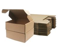 Cartons en carton ondulé pour l'expédition, dimensions 208x130x68 mm, adaptés à l'expédition et au stockage, lot de 10 pièces