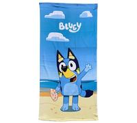 CARTOON Bluey Serviette de plage en microfibre de polyester pour enfant, 245 g/m², taille 70 x 140 cm