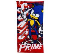 CARTOON Drap de Plage Enfant Sonic the Hedgehog 70x140 cm Serviette en Microfibre 100% Polyester Légère et à Séchage Rapide Drap de Plage Piscine Gymnase Idée Cadeau Sonic