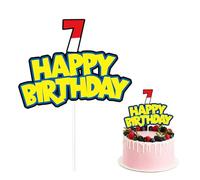 Cartoon GâTeau Toppers, Décoration de Gâteau d'Anniversaire de Dessin Animé, Happy Birthday Cake Toppers, Décoration de Gâteau à Thème, pour Fête Anniversaire Enfants (7)