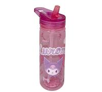 CARTOON Gourde Kuromi Sanrio 580 ml en Tritan avec paille intégrée et bec rabattable, sans BPA, bouteille réutilisable pour l'école, le sport et les loisirs