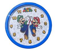 CARTOON Horloge murale analogique Super Mario pour enfants 25 cm pour chambre de jeu