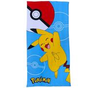 CARTOON Pikachu Serviette de plage en microfibre de polyester pour enfant, 245 g/m², taille 70 x 140 cm