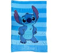 CARTOON Plaid en coral Stitch Disney couverture en polaire douce pour enfants 100 x 140 cm parfaite pour canapé-lit ou voyage