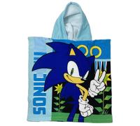 CARTOON Poncho Sea Peignoir en microcoton Plage Piscine 50 x 100 cm (Sonic)