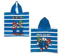 cartoon Poncho Sea Peignoir en microcoton, plage, piscine, 50 x 100 cm (Super Mario, 1), Taille unique