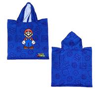 CARTOON Poncho Sea Peignoir en microcoton Plage Piscine 50 x 100 cm, Super Mario, taille unique