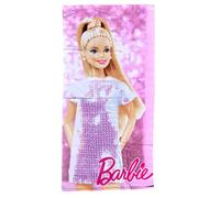 CARTOON Serviette de plage Barbie serviette piscine plage en microfibre pour enfants 140 x 70 cm