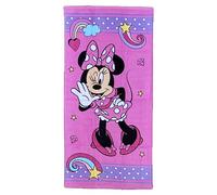 CARTOON Serviette de plage en coton Minnie Disney Mouse serviette de plage et piscine 70 x 140 cm