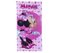 CARTOON Serviette de plage Minnie Disney en microfibre de polyester pour enfants 245 gsm taille 70 x 140 cm plage piscine