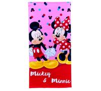 CARTOON Serviette de plage Minnie et Mickey Disney Serviette de plage en microfibre pour enfants 140 x 70 cm