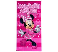 CARTOON Serviette de plage Minnie Mouse pour fille, 70 x 140 cm, serviette en microfibre 100 % polyester, séchage rapide, serviette de plage, piscine, rose, idée cadeau, Minnie