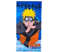 CARTOON Serviette de plage Naruto Shippuden en microfibre de polyester pour enfants 245 g/m² - Dimension 70 x 140 cm - Pour la plage et la piscine