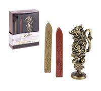 CARTOON Set de cire à cacheter Harry Potter, 3 pièces, queues de cire, tampon et sceau, idée cadeau (Gryffondor)