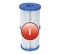 Bestway Cartouches filtrantes Type I pour filtre 58381 - Lot de 2 Blanc