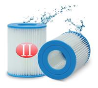 Cartouche de filtre piscine - Bestway - Type II - Dimensions 106x52x136 mm - Lot de 2 pièces