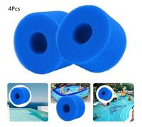 Cartouche de Filtre pour Piscine et Spa - Intex Type VI - Lot de 4 - Éponge Réutilisable Lavable
