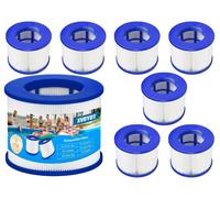 Cartouche de filtre pour piscine - Filetage - 100 mm - Hauteur 75 mm - Lot de 8