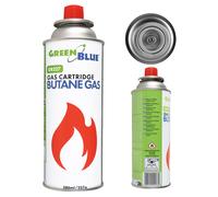 Cartouche de gaz pour réchaud à gaz 227g butane, plage de fonctionnement -10 ° C à + 40 ° C, GB227 Vert Bleu