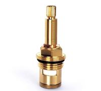 Cartouche de robinet, cartouche à disque en laiton et céramique, remplacement de valve de robinet, quart de tour, G1/2" x 73 mm x 9 mm, longueur de cannelure, 20 dents (PP-Blue-73MM)
