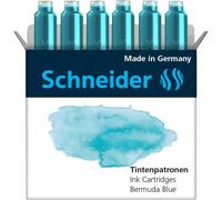 Cartouche encre schneider coloris bermuda blue pastel boite 6 unites