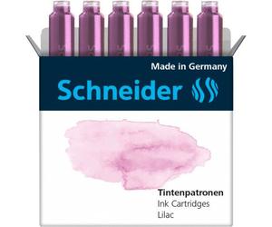 Cartouche encre schneider coloris lilas pastel boite 6 unites