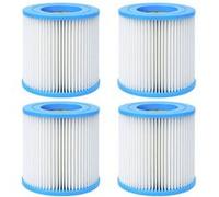 Cartouche filtrante piscine Type H - Lot de 4 - Compatible Intex 29007E 28601 28602 - 10 x 9 cm