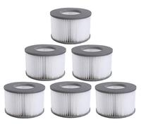 Cartouche filtrante pour spa gonflable - Ø 11 x 7 cm - 90 lamelles - Lot de 6 pièces