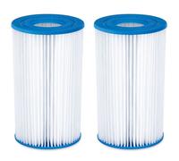 Summer Waves Lot de 2 Cartouches Filtres Type A/C - Chlorinateur et Panier pour Tablettes de Chlore Intégrés - Efficacité Maximale - Matériau Papier Ultra-Résistant - Grande Compatibilité