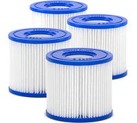 Cartouche Filtrante Type VI, Filtre Piscine pour Lay-Z-Spa Miami, Monaco | Palm Springs, Vegas & Paris, Compatible avec Bestway 58323 & SaluSpa 90352E, Lot de 4