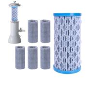 Cartouche Filtre Piscine Éléments de Filtration | Filtration de Pompe de Piscine Réutilisable pour Propriétaires, Hôtels, Résidences, Aires de Jeux Extérieures, Campings,