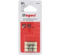 Legrand Cartouches fusibles 092924 pour porte-fusibles avec témoin 8,5×31,5 mm 16 A
