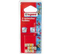 Cartouche fusible sans voyant LEGRAND - 10 A - 8.5x23 mm