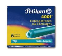 Cartouche pelikan courte standard turquoise étui 6 unités
