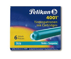 Cartouche pelikan courte standard turquoise étui 6 unités