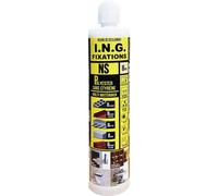 Cartouche scellement chimique NS sans styrène - béton et maçonneries - 300ml beige ING FIXATIONS