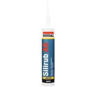 Cartouche silicone - Soudal - Silirub S - 300 ml - Blanc - Pour sanitaires et cuisines