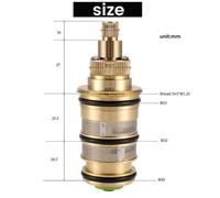 Cartouche Thermostatique de Remplacement en Laiton Kit de Réparation de Barre de Valve de Mélangeur de Douche Noyau de Valve