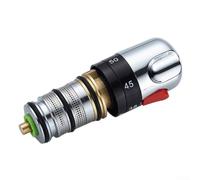 Cartouche thermostatique en laiton 12 x 4 cm Butée de sécurité | Arrêt de sécurité à 38 °C, empêche les brûlures, température constante de l'eau, construction en laiton