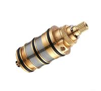 Cartouche thermostatique en laiton de rechange pour robinet de douche - Insert métallique durable de 83 mm de long - Fixation de lavabo dorée