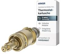 Cartouche thermostatique HANSA avec vanne d'arrêt et filtre à impuretés, en laiton, raccordement G 1/2