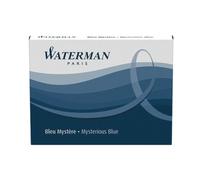 Cartouche waterman longue standard encre bleue noire étui 8 unités