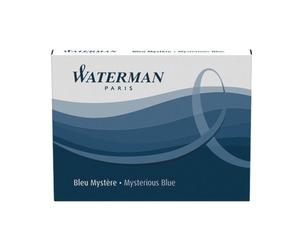 Cartouche waterman longue standard encre bleue noire étui 8 unités